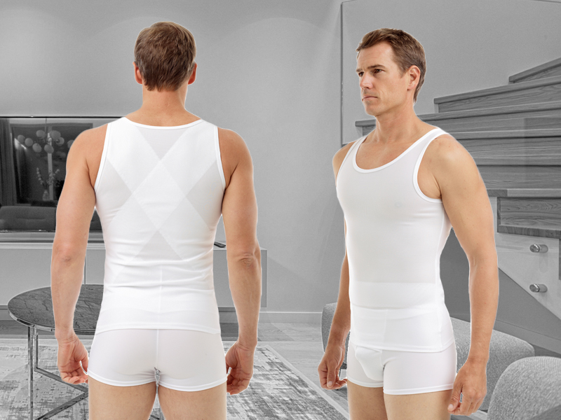 Underworks Posture Control and Training Shirt Top Gynecomastia Chest Binder 420