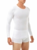 Long sleeve cotton spandex compression shirt for men by Underworks - ultra light gynecomastia binder, winter base layer, made in USA