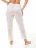 Underworks Women's White Nylon Pantliner in maxi length, customizable to 35.5-39.5 inches with elegant lace detailing for smooth layering.