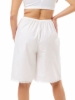 formaldehyde-free lace trim on Underworks Women Woven Cotton Pettipants with a 9-inch inseam. Made in the USA with 100% cotton for ultimate comfort and durability