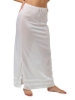 Underworks nylon maxi slip bottom showing three snip-a-length lace rows at 35.5", 37.5", and 39.5" for custom length adjustment—no sewing required.