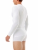 USA-made Underworks 597 men's cotton spandex long sleeve compression shirt - powerful yet undetectable crew neck top for daily wear