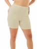 Plus size beige cotton trunk panties by Underworks, double panels for ultimate leg comfort.