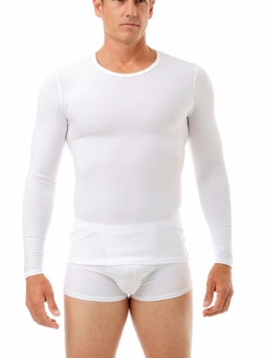 Picture of Microfiber Compression Crew Neck T-shirt with Long Sleeves - Slightly Irregular Garment